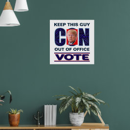Póster Poster de valor presidencial de Vote Blue Resist 2