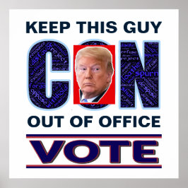 Póster Poster de valor presidencial de Vote Blue Resist 2