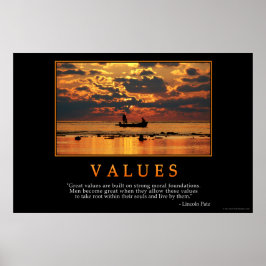 Póster Poster de valores