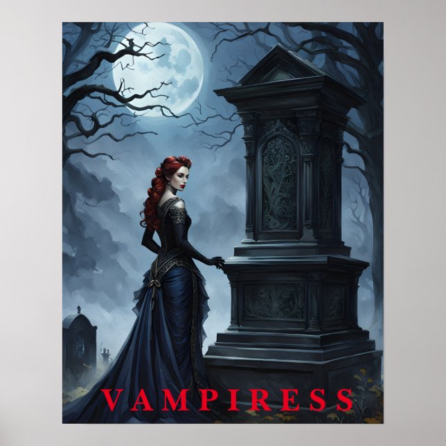 Póster Poster de vampiros de Halloween (Frente)
