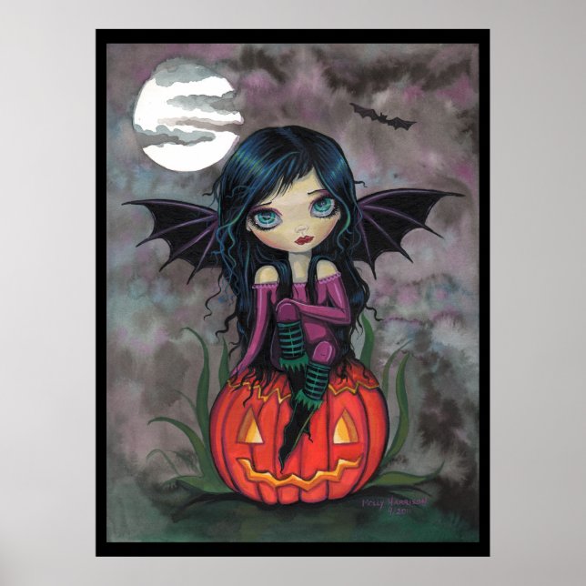 Póster Poster de vampiros de la piel de calabaza de Hallo (Frente)