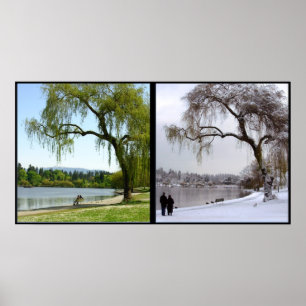 Póster Poster de Vancouver Seasons Print Canada Souvenir