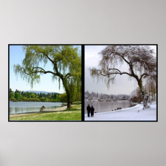 Póster Poster de Vancouver Seasons Print Canada Souvenir