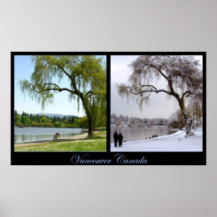 Póster Poster de Vancouver Seasons Print Canada Souvenir