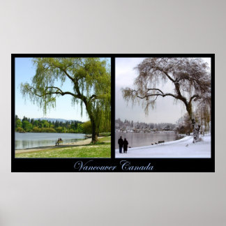 Póster Poster de Vancouver Seasons Print Canada Souvenir