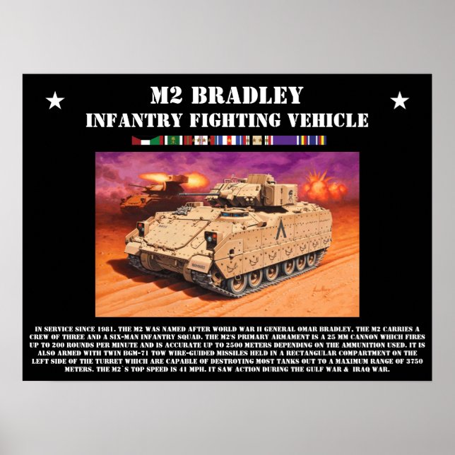 Póster Poster de vehículos de combate de infantería M2 Br (Frente)