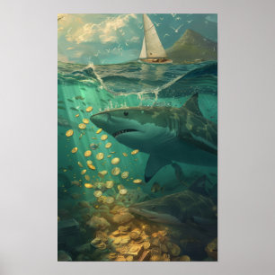 Póster Poster de velero marino Tranquilo