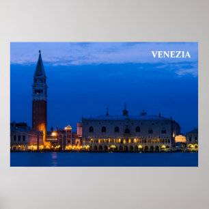 Póster Poster de Venecia con Plaza San Marco