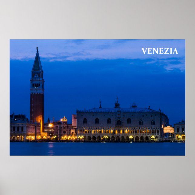 Póster Poster de Venecia con Plaza San Marco (Frente)