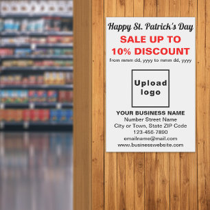 Póster Poster de ventas de White St. Patrick's Day Busine