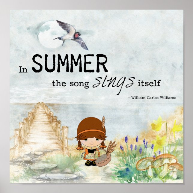 Póster Poster De Verano De Chica Cute (Frente)