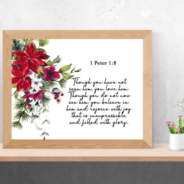 Póster Poster de versículos de la Biblia Peter Poinsettia (Subido por el creador)