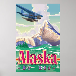 Póster Poster de viaje de Alaska USA.