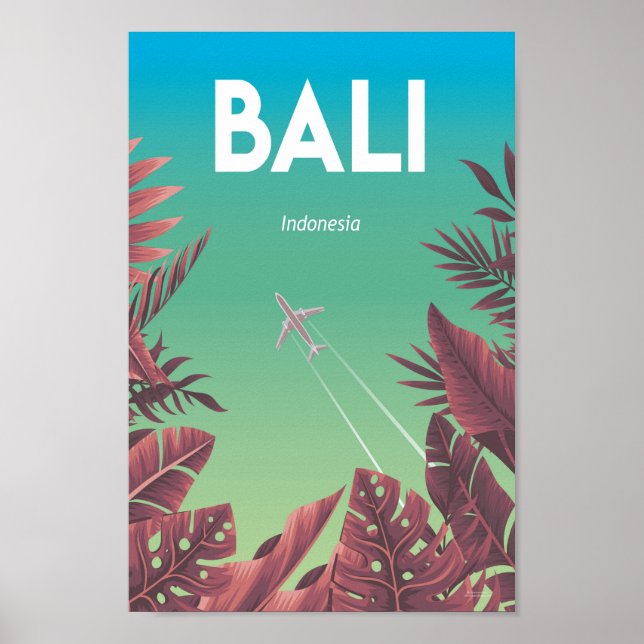 Póster Poster de viaje de Bali indonesia (Frente)