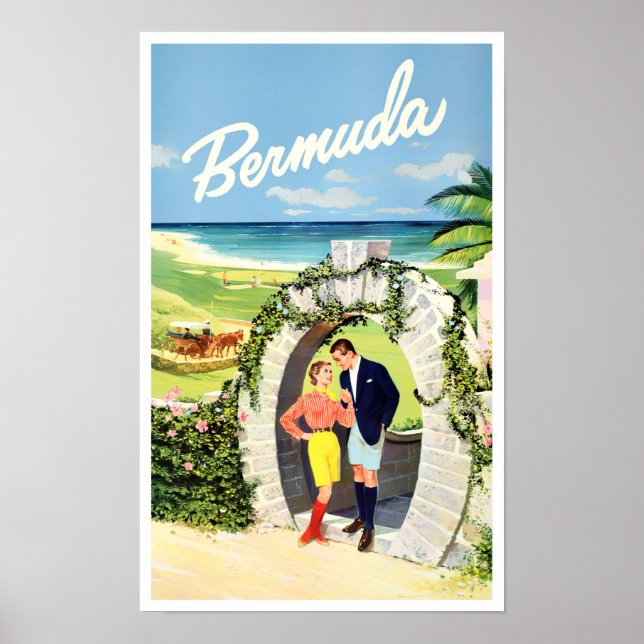 Póster Poster de viaje de Bermudas (Frente)