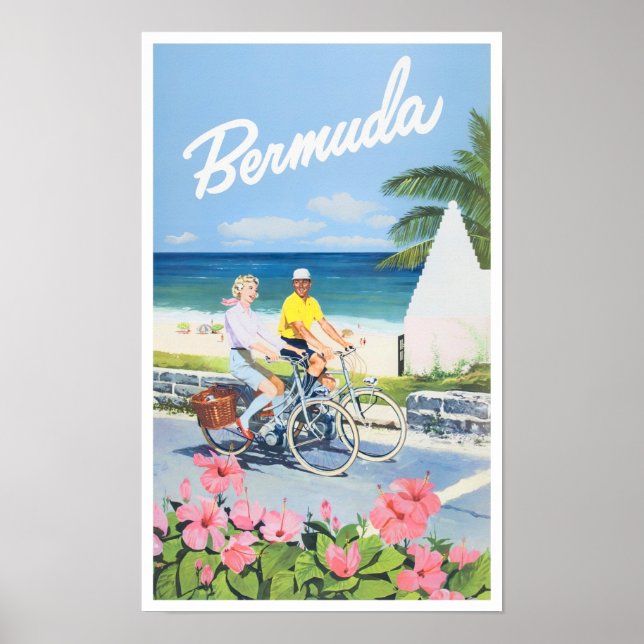 Póster Poster de viaje de Bermudas (Frente)