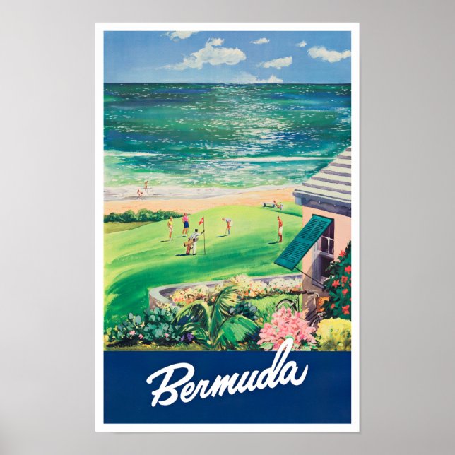 Póster Poster de viaje de Bermudas (Frente)