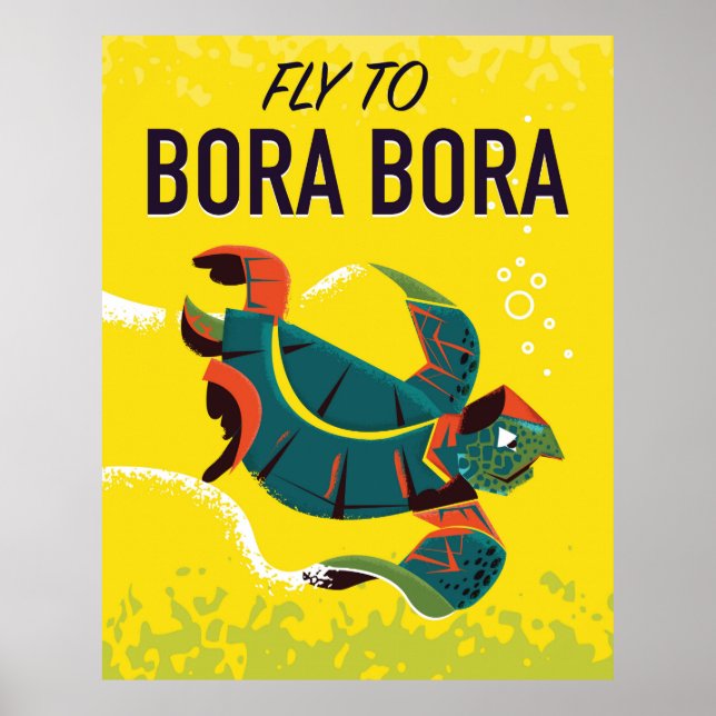 Póster Poster de viaje de Bora Bora (Frente)