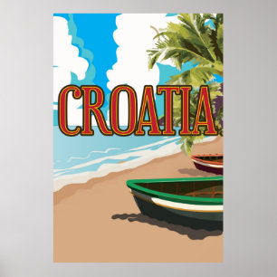 Póster Poster de viaje de CROATIA