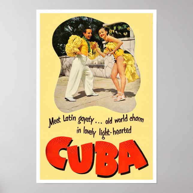 Póster Poster de viaje de Cuba (Frente)