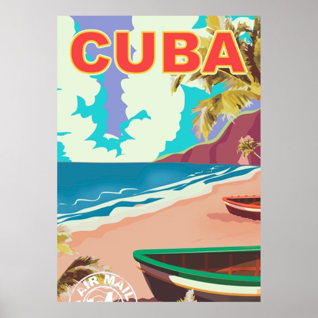 Póster Poster de viaje de Cuba (Frente)