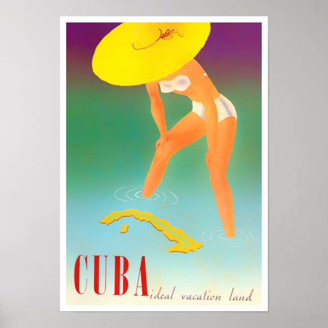 Póster Poster de viaje de Cuba (Frente)