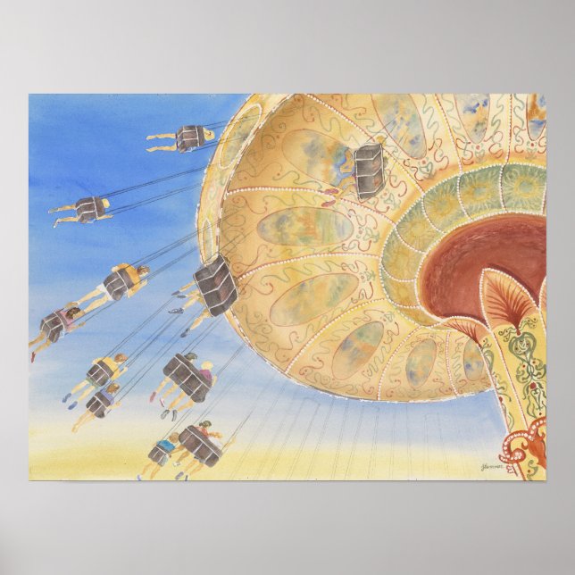 Póster poster de viaje de diversión (Frente)