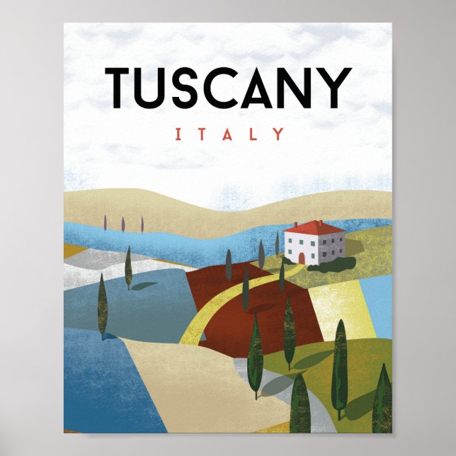 Póster Poster de viaje de italia toscana (Frente)