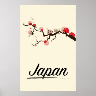 Póster Poster de viaje de Japón.