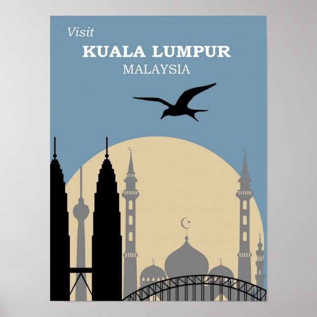 Póster Poster de viaje de Kuala Lumpur (Frente)