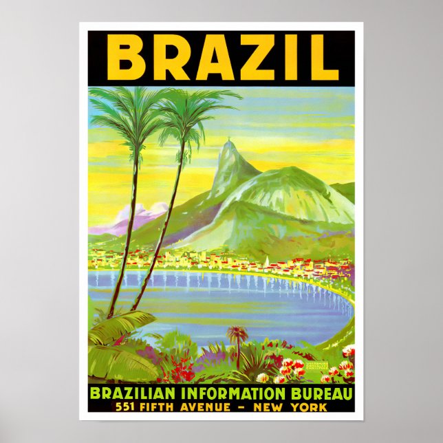 Póster Poster de viaje de Rio de Janeiro Brasil (Frente)