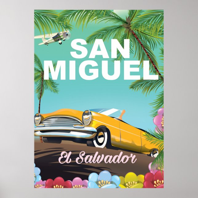 Póster Poster de viaje de San Miguel El Salvador (Frente)