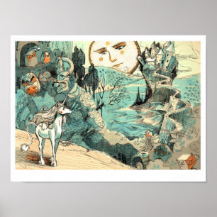 Póster Poster de viaje de Unicorn