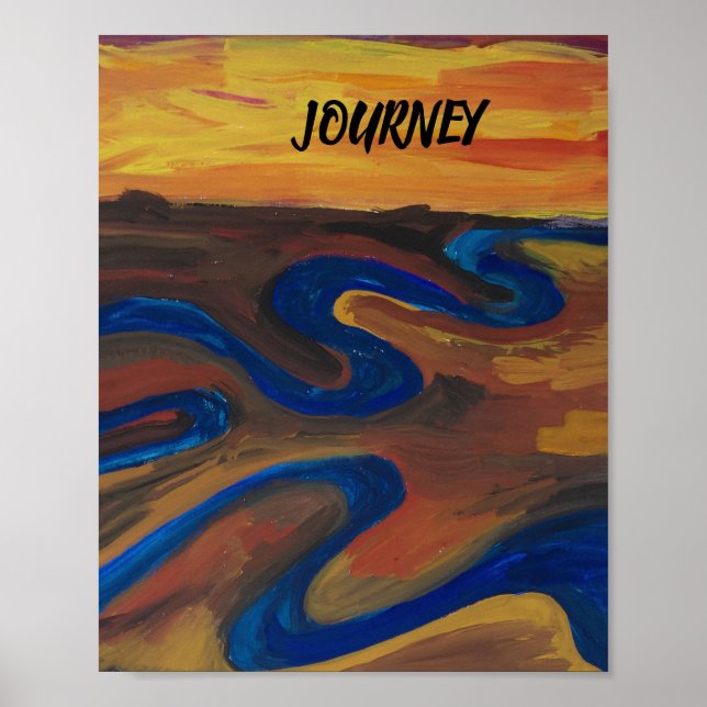 PÓSTER POSTER DE VIAJE DEL ARTISTA PAULA REILLY. (Frente)