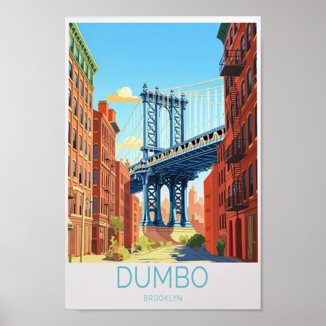 Póster Poster de viaje Dumbo Muro de Nueva York (Frente)