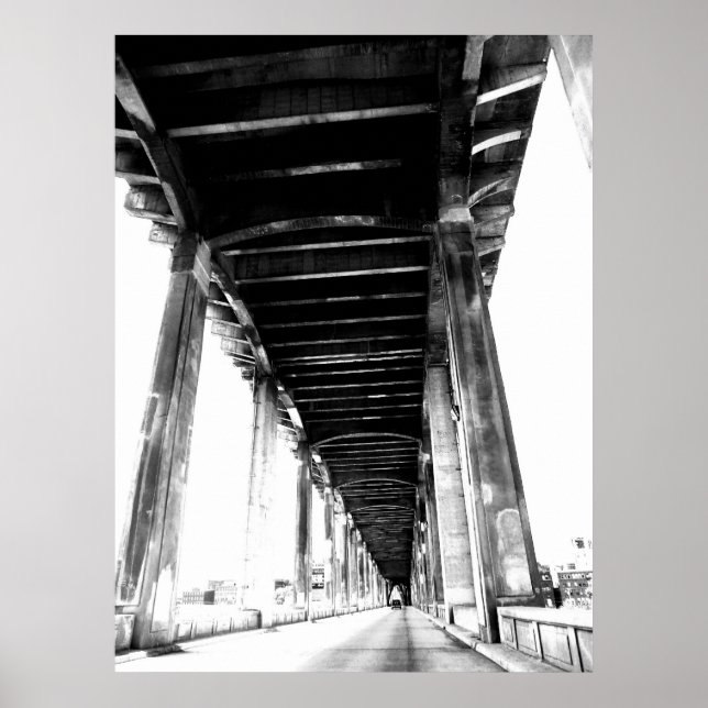 Póster Poster de viaje en B/W (Frente)