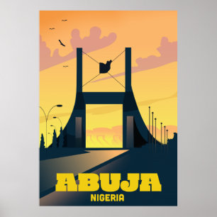 Póster Poster de viaje en la puerta de la ciudad de Abuja
