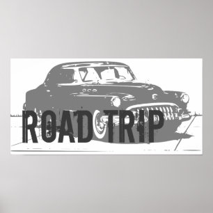 Póster Poster de Viaje por Carretera Retro