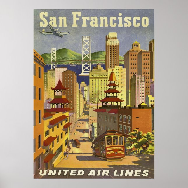 Póster POSTER de viaje, San Francisco (Frente)