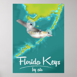 Póster Poster de viaje Vintage de Florida Keys