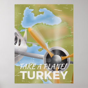 Póster poster de viaje vintage de Turquía
