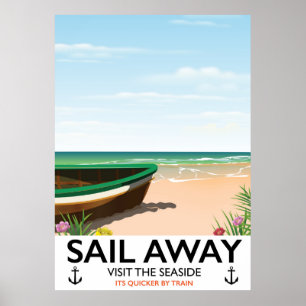 Póster Poster de viaje vintage para navegar