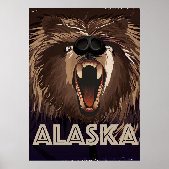 Póster Poster de viajes de Alaska (Frente)