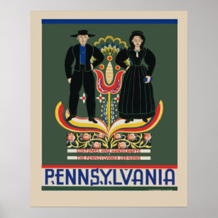 Póster Poster de Viajes de Amish Rural Pennsylvania