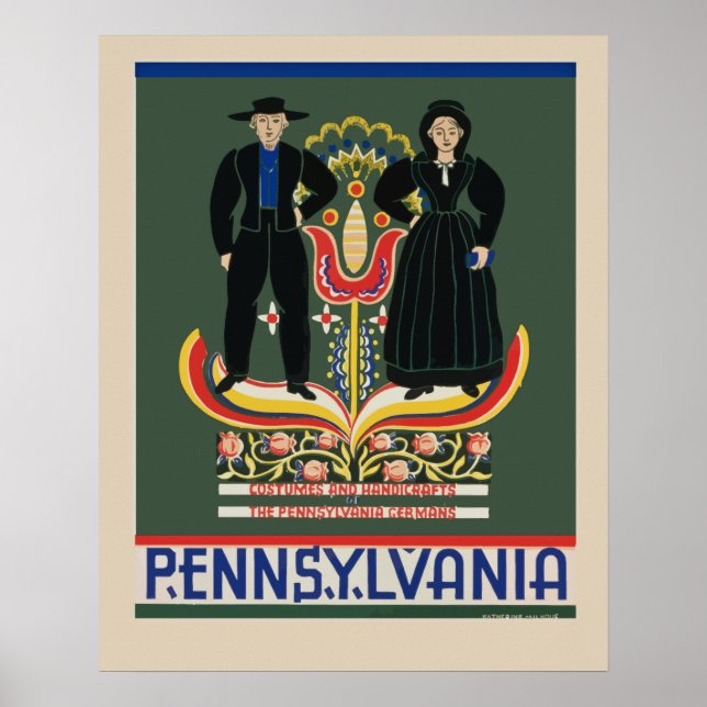 Póster Poster de Viajes de Amish Rural Pennsylvania (Frente)