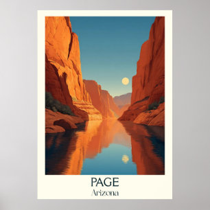 Póster Poster de Viajes de Arizona Vintage   Retro Horses