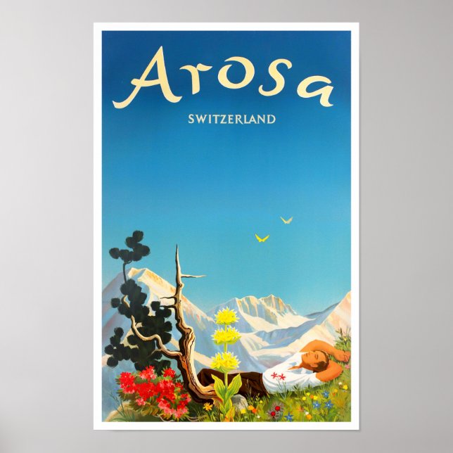 Póster Poster de viajes de Arosa Suiza (Frente)