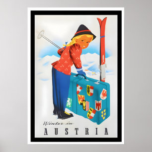Póster Poster de Viajes de Austria Vintage