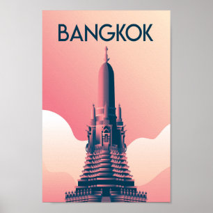 Póster Poster de viajes de Bangkok