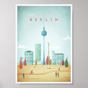 Póster Poster de Viajes de Berlín Vintage